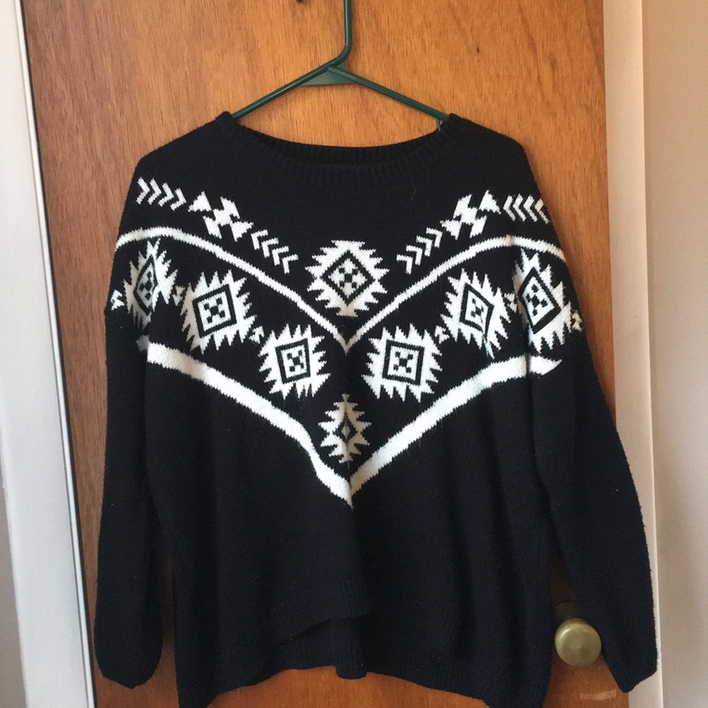 Black and white sweater
